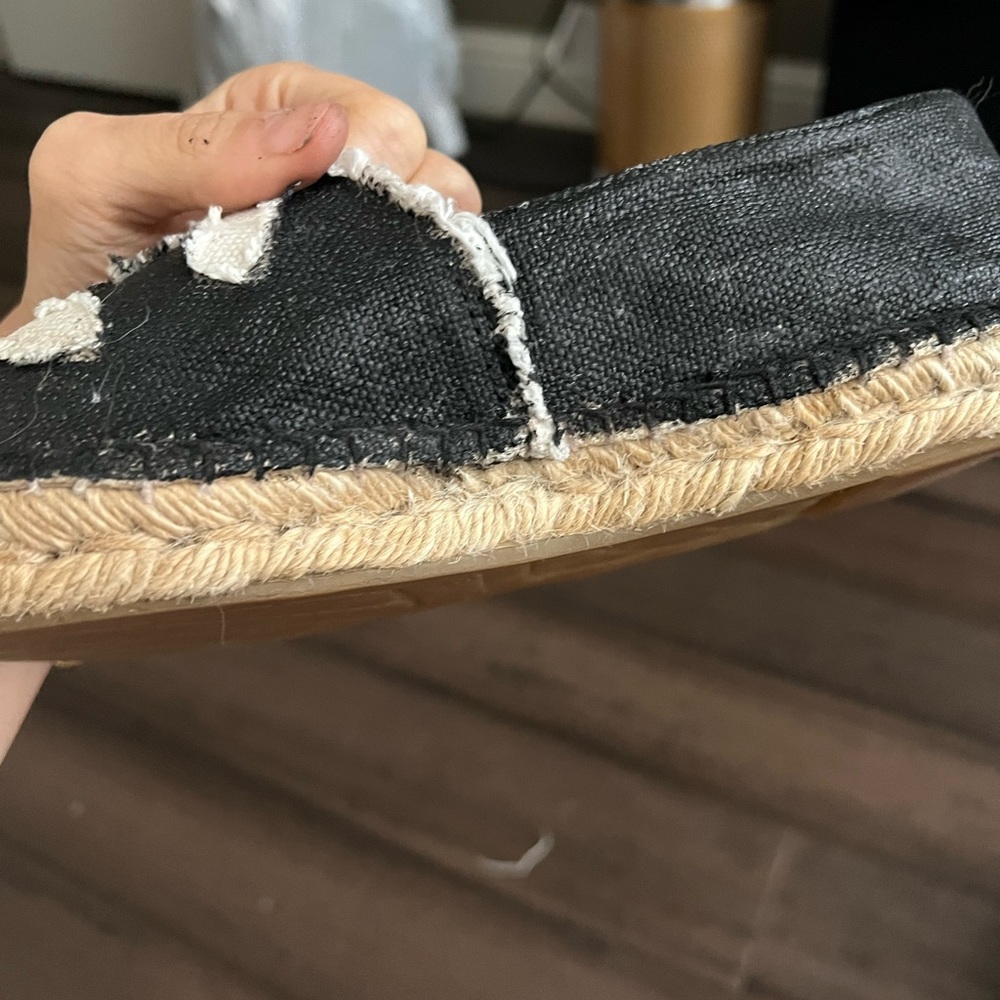❤️🔥FLASHSALE!!! Chanel CC Espadrilles Flats Black Size 38 Dust Bag - Picture 4 of 12